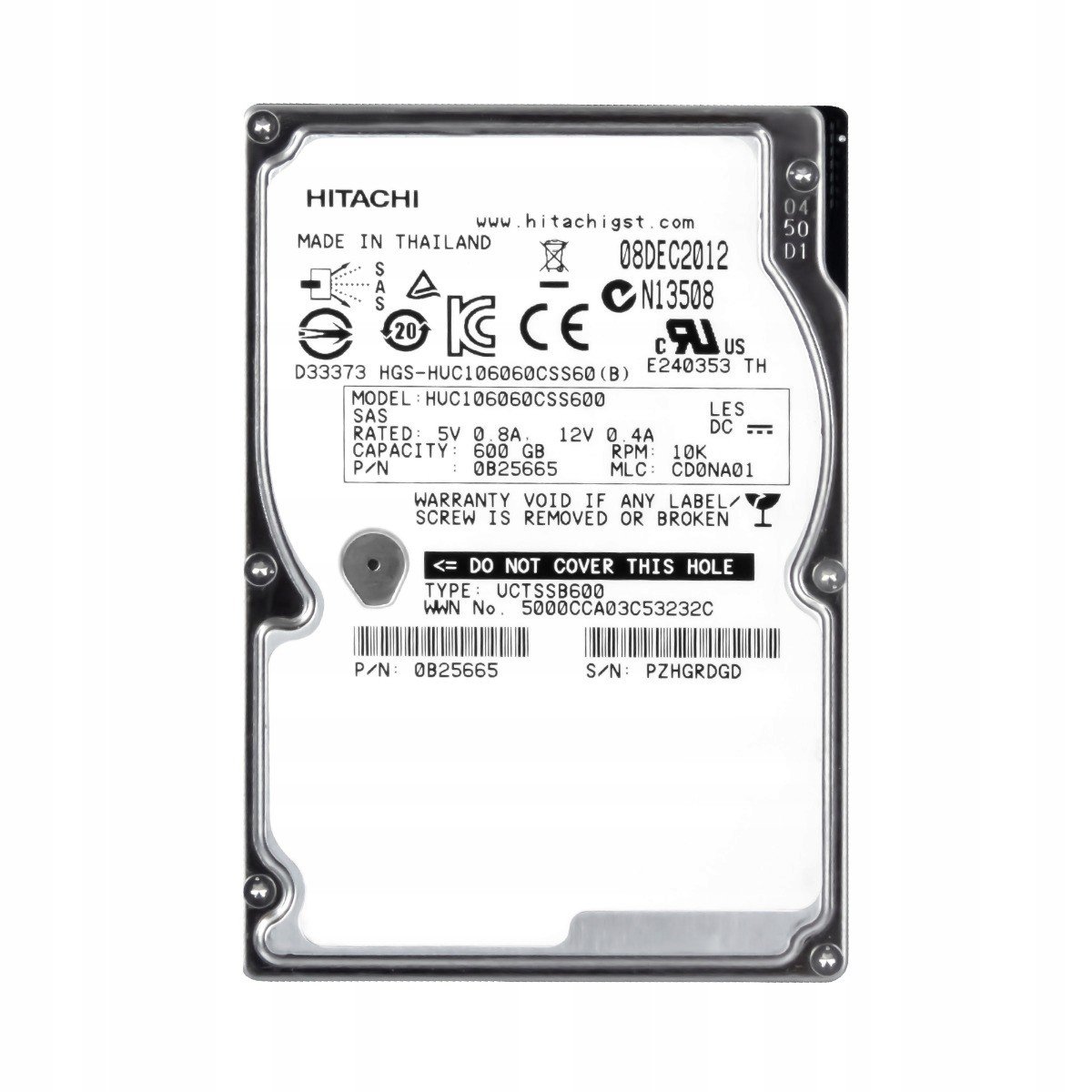 600GB 10K 64MB SAS-2 2,5'' HUC106060CSS600