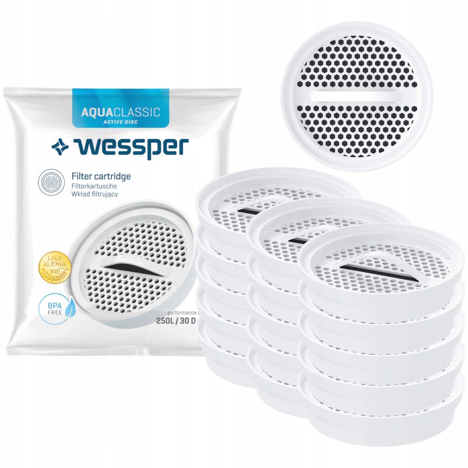 15x Filtr Wessper Aqua Classic Do Dafi Zamiennik