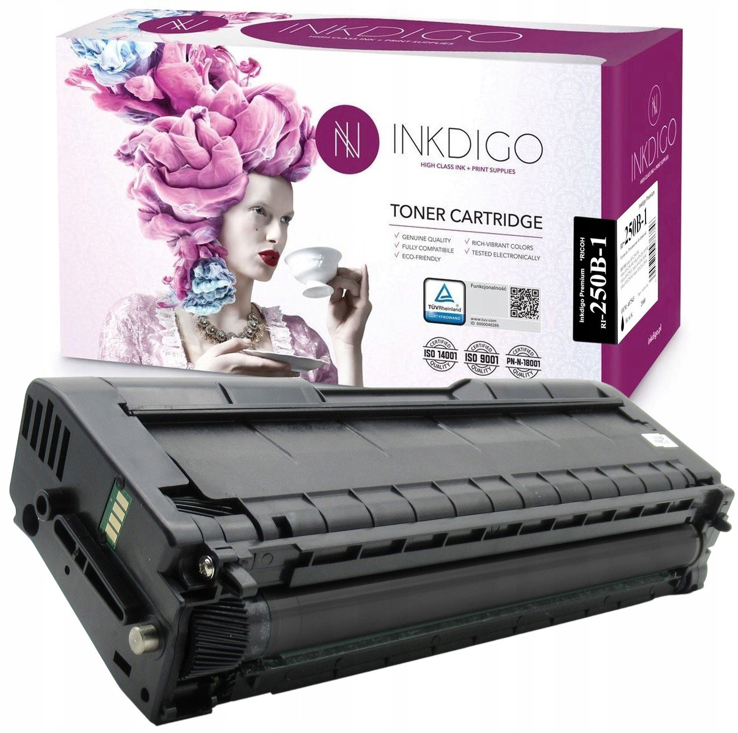 Toner 407543 Měření pro Ricoh Aficio Sp C250 C260
