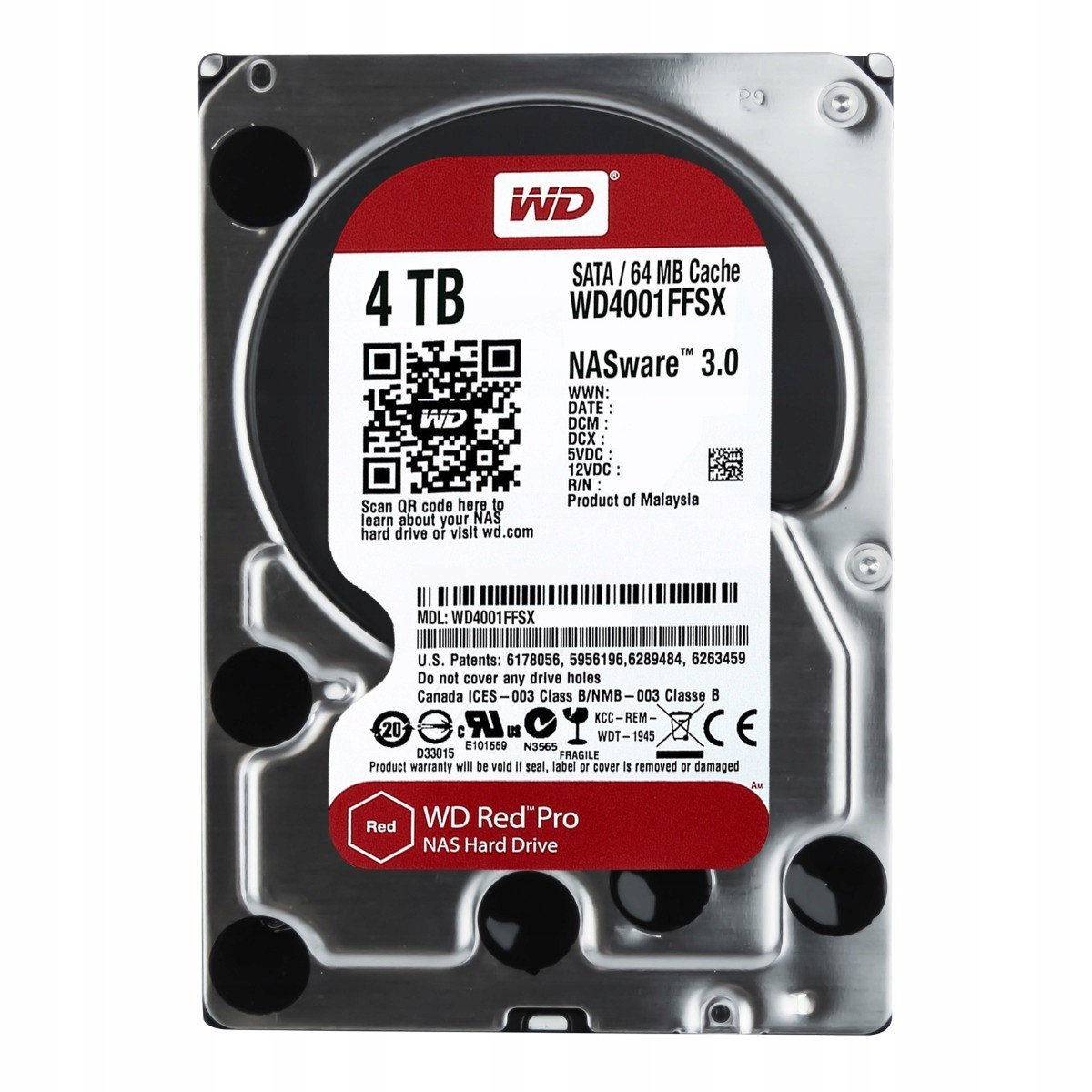 Wd Red Pro 4TB 7,2K Sata III 3,5'' WD4001FFSX 3.0