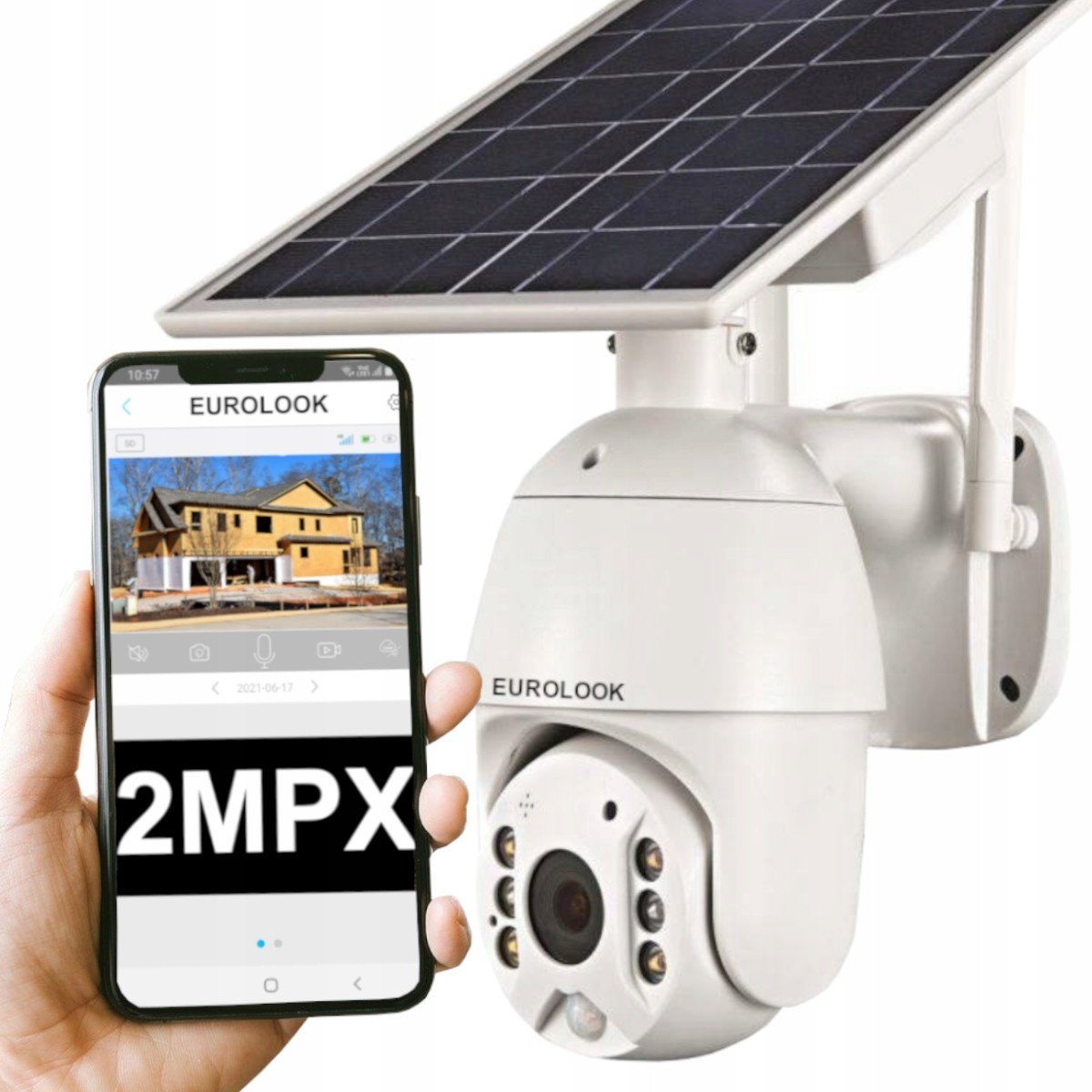 Venkovní otočná solární kamera 2Mpx Gsm Alarm