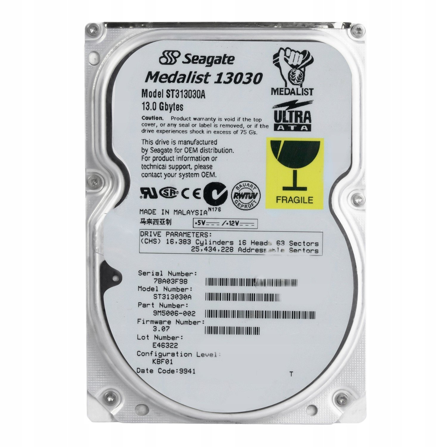 Seagate Medailista 13GB 5.4K Ata 3.5'' ST313030A