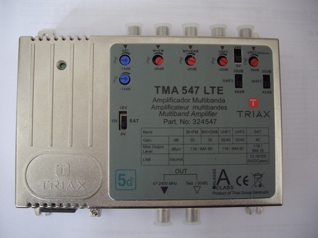 Triax Tma zesilovač 547 Lte Bi Fm Biii Dab UHF2