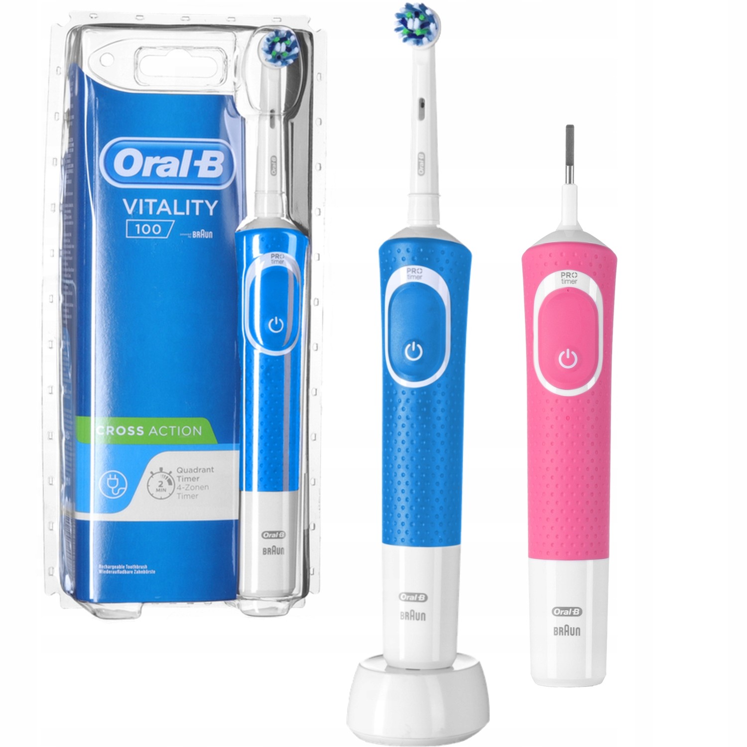 2 elektrické zubní kartáčky Oral-B Vitality