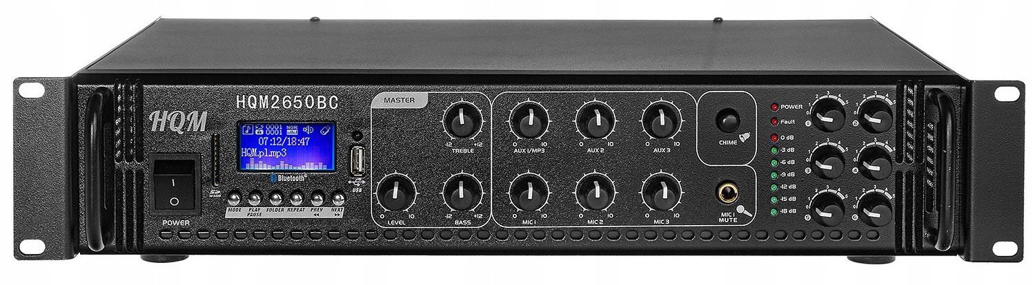 Zesilovač Hqm 2650BC radiouzel 6 zón nastavení