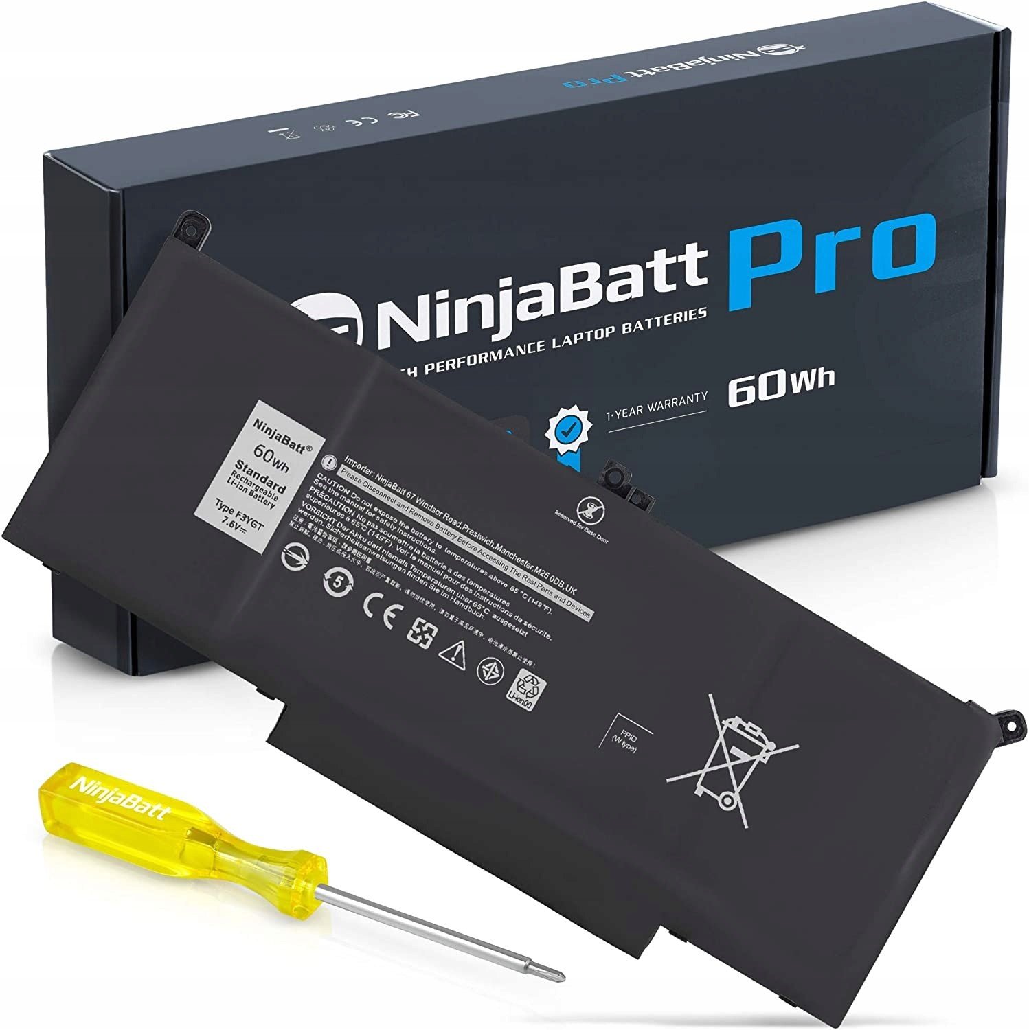 Baterie NinjaBatt Pro F3YGT pro Dell Latitude