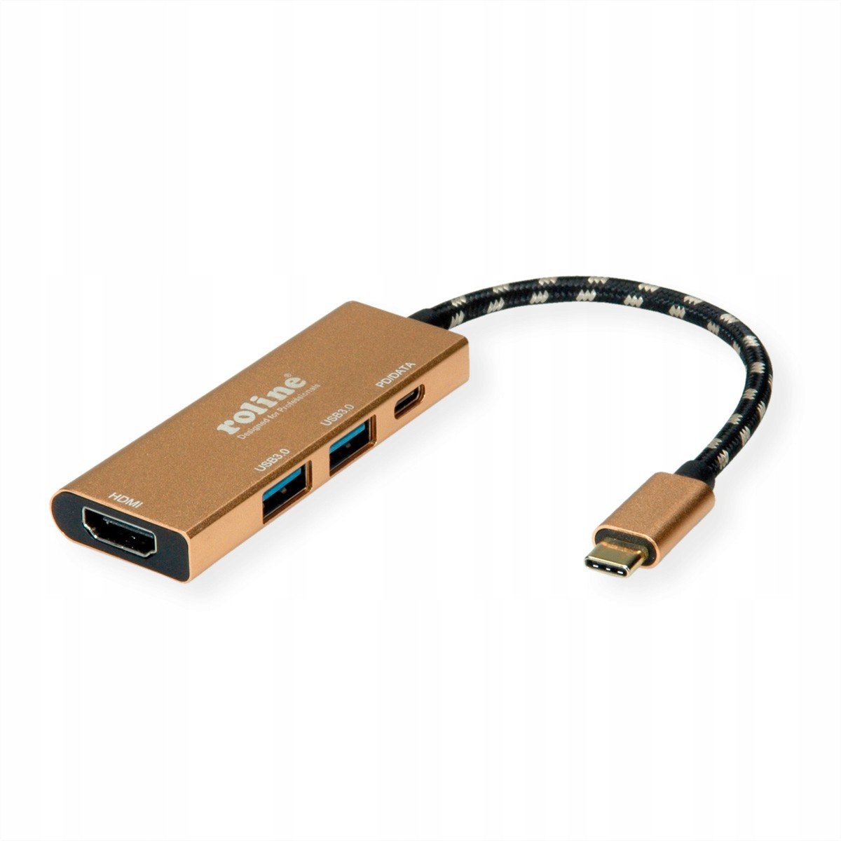 Dokovací stanice Usb C 4K Hdmi 2xUSB 1xUSB zlatá