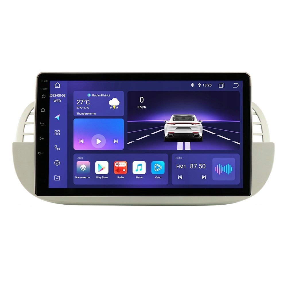 Navigace Android Fiat 500 Dsp Carplay 6/128GB Lte