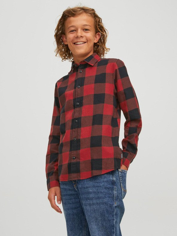 Jack & Jones Gingham Košile dětská Červená