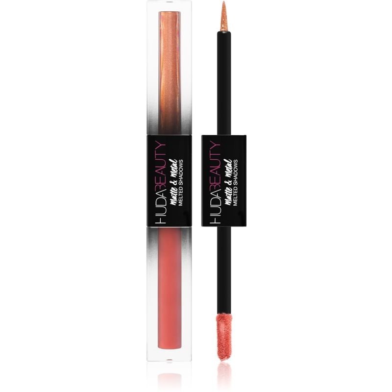 Huda Beauty Matte & Metal Melted tekuté oční stíny odstín Private Jet & Shimmering Sunset 2x2 ml
