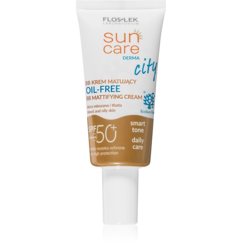 FlosLek Laboratorium Sun Care Derma City BB matující BB krém bez obsahu oleje SPF 50+ 30 ml