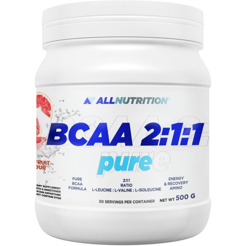 Allnutrition BCAA 2:1:1 Pure podpora tvorby svalové hmoty příchuť Grapefruit 500 g