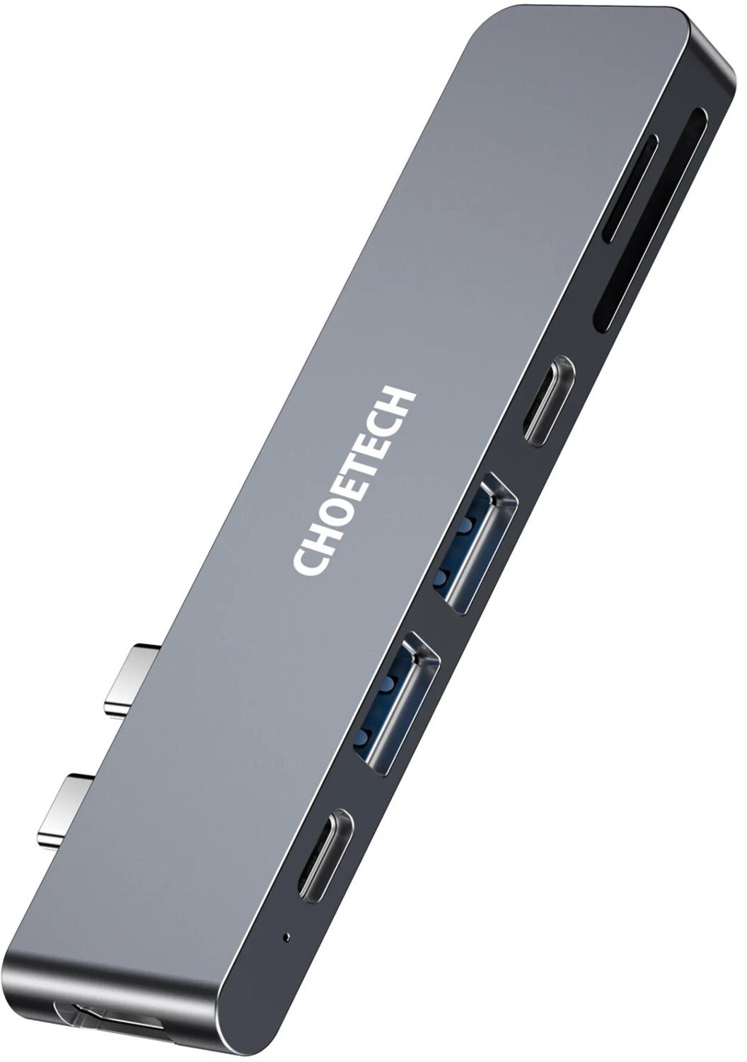 Choetech multifunkční HUB HUB-M14, USB-C, 2x USB-A 3.0, HDMI 4K, PD 100W, čtečka karet - HUB-M14-GY