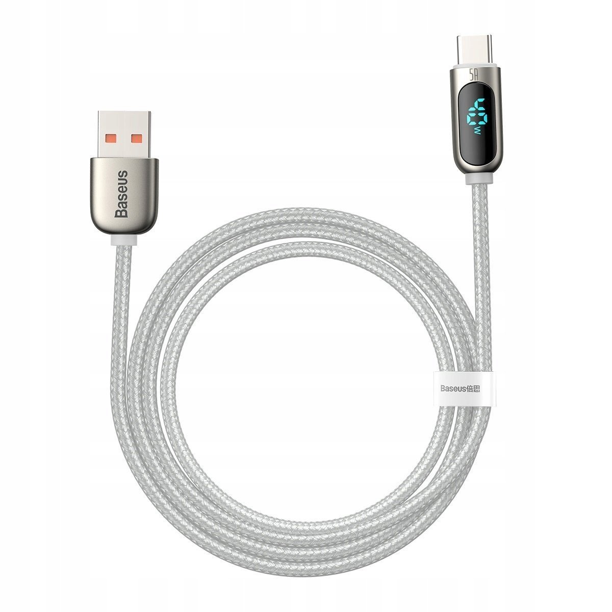 Usb na Usb-c kabel Baseus displej 5A 1m bílý