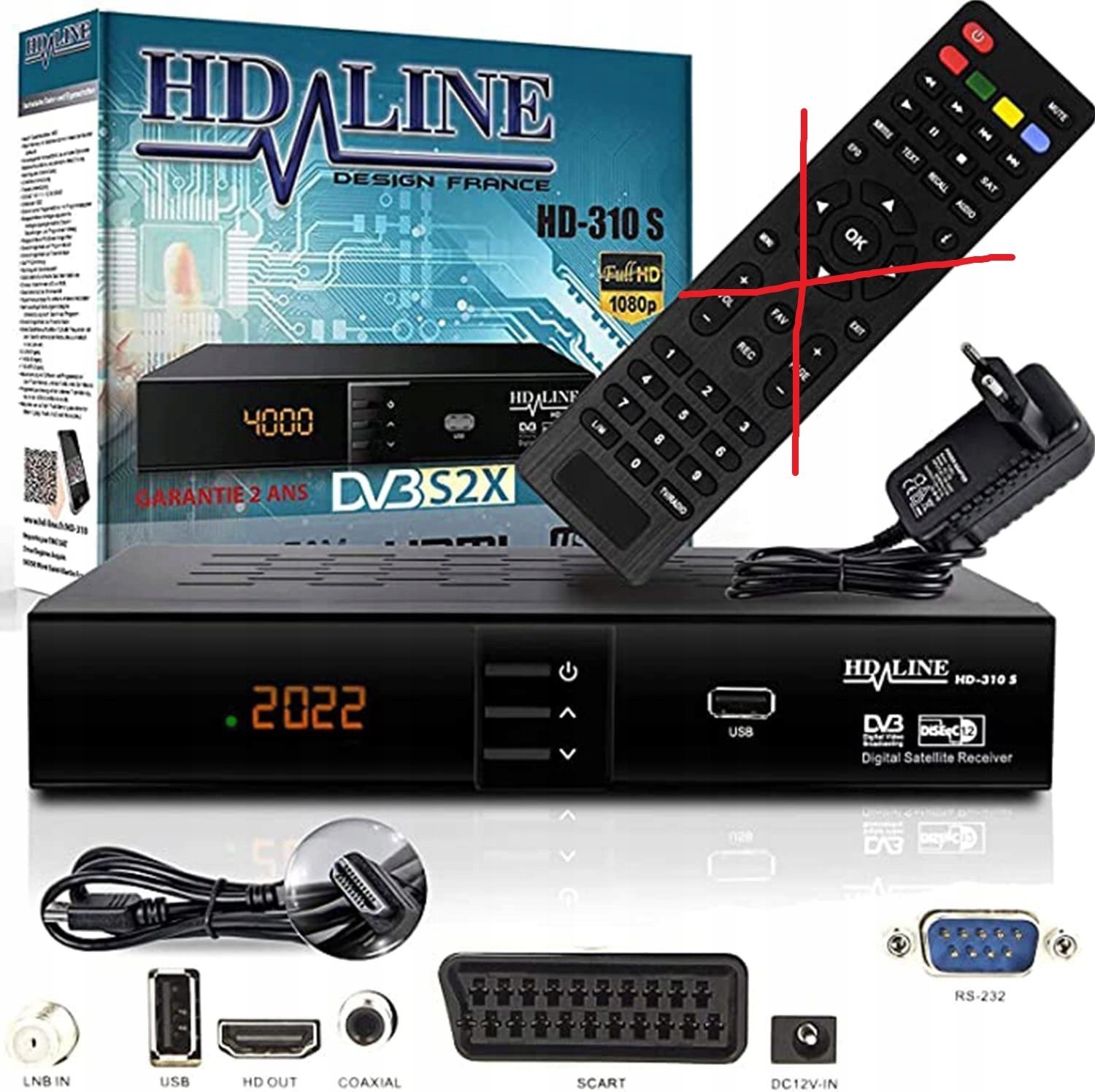 Tuner DVB-S2 dekodér Hd-line HD-310 S přijímač