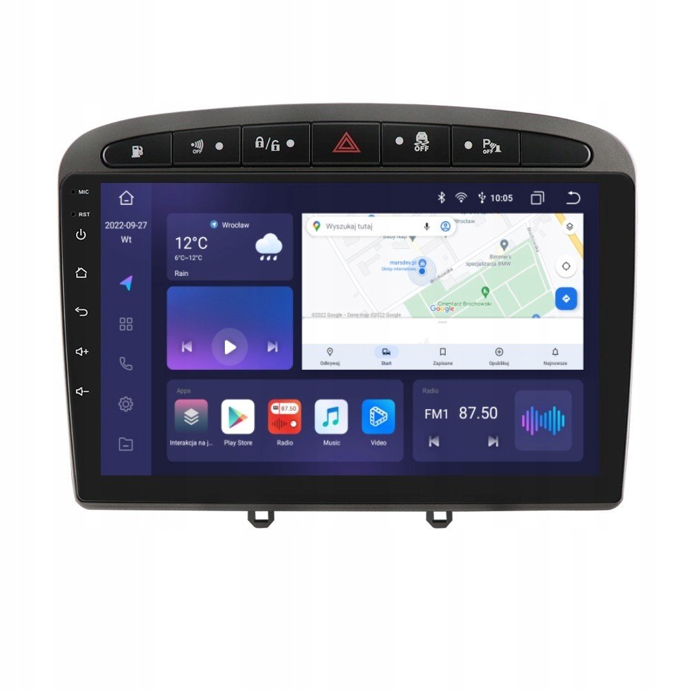 Navigace Android Peugeot 308 Carplay Dsp 3/32GB
