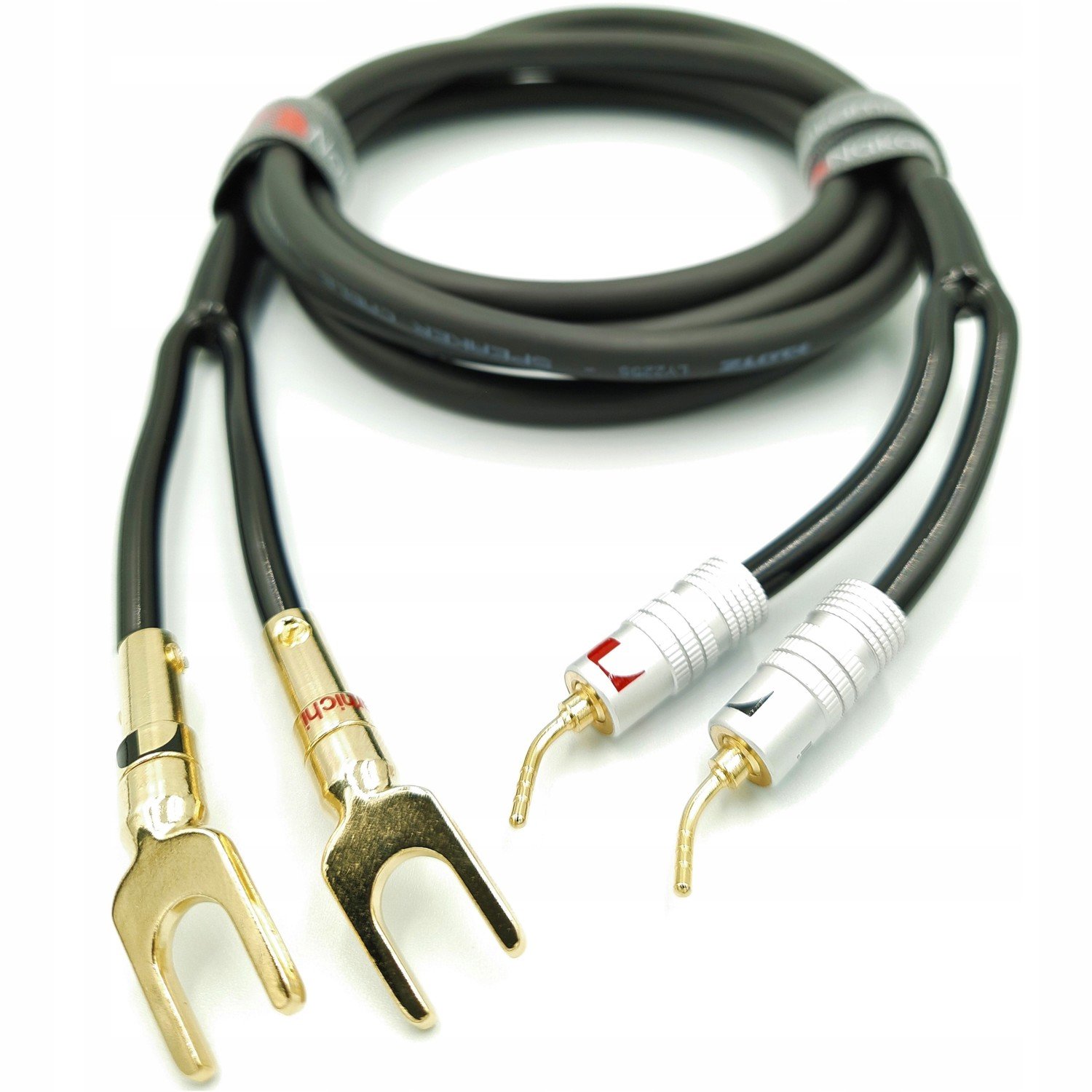 Nakamichi Reproduktorový kabel 2x4 vidlice kolíku 8m