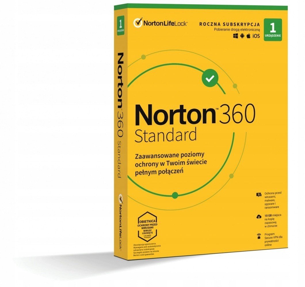 Norton 360 Standard 10GB Pl 1Uživatel, 1Zařízení