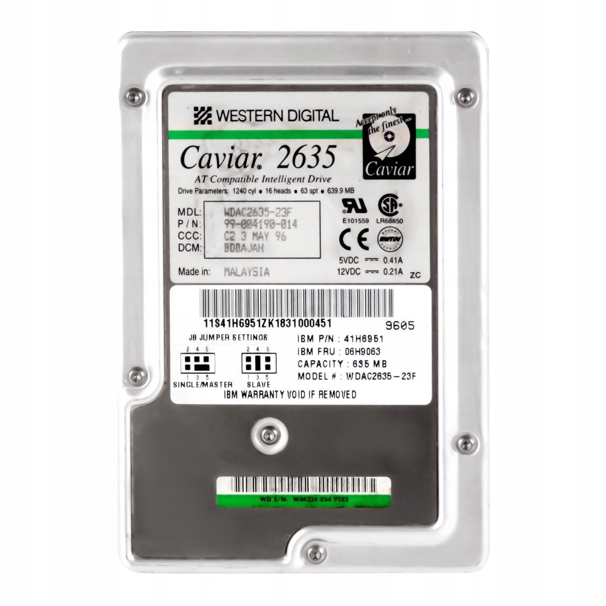 Wd Caviar 2635 639MB 4.5K Ata 3.5'' WDAC2635-23F