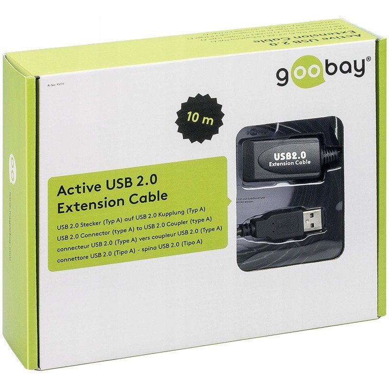 Aktivní prodlužovací Usb 2.0 Hi-Speed Goobay 10m