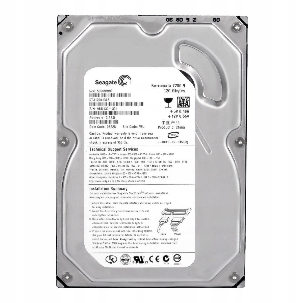 Seagate 120GB 7.2K 8MB Sata II 3.5'' ST3120813AS