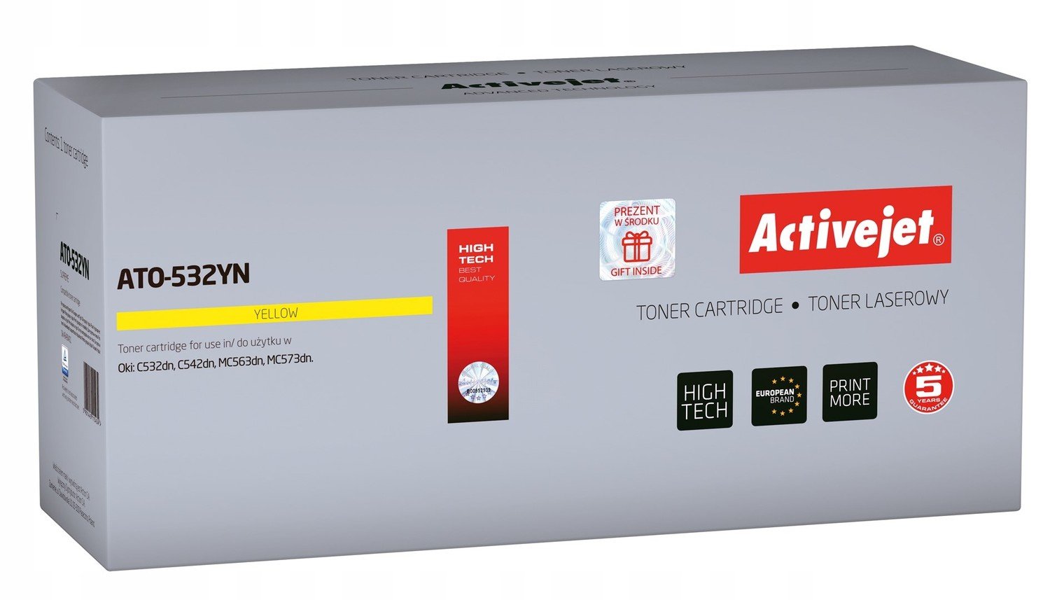 Toner Activejet ATO-532YN (náhrada Oki 46490401;