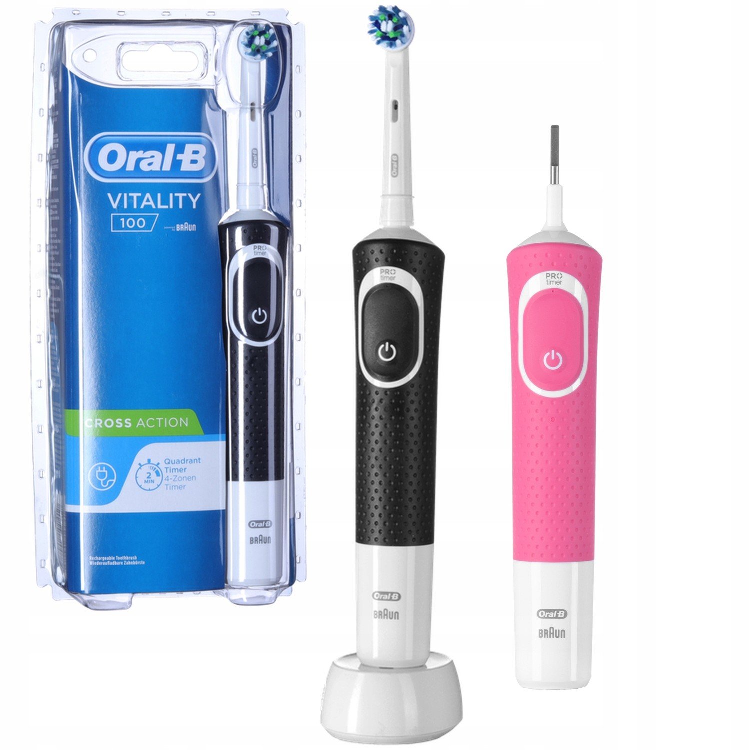 2x elektrický zubní kartáček Oral-B Vitality Dvoubalení