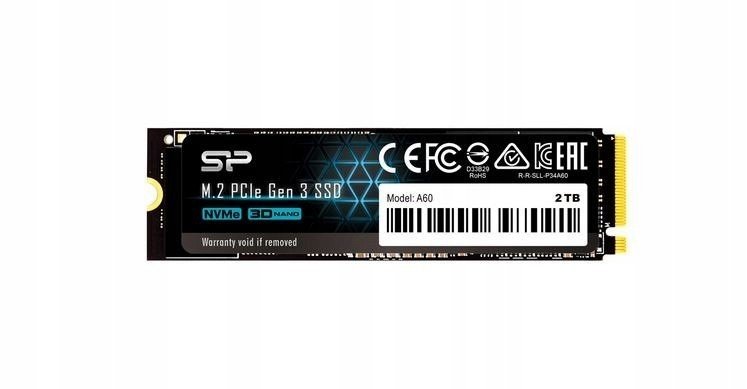Ssd disk P34A60 2TB Pcie M.2 NVMe 2200/1600 MB/s