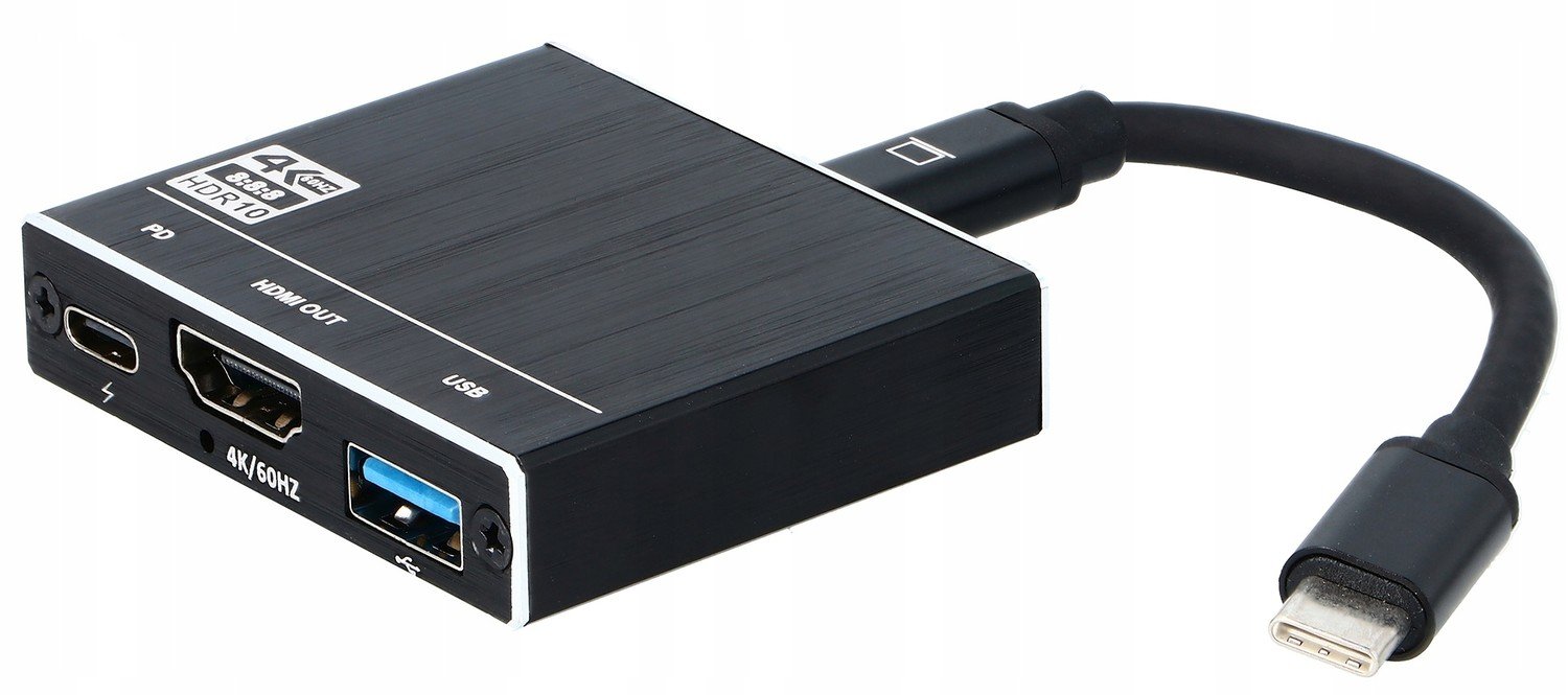Adapter 3v1 Usb-c Hdmi 2.0+USB 3.0+USB-C 4K/60Hz