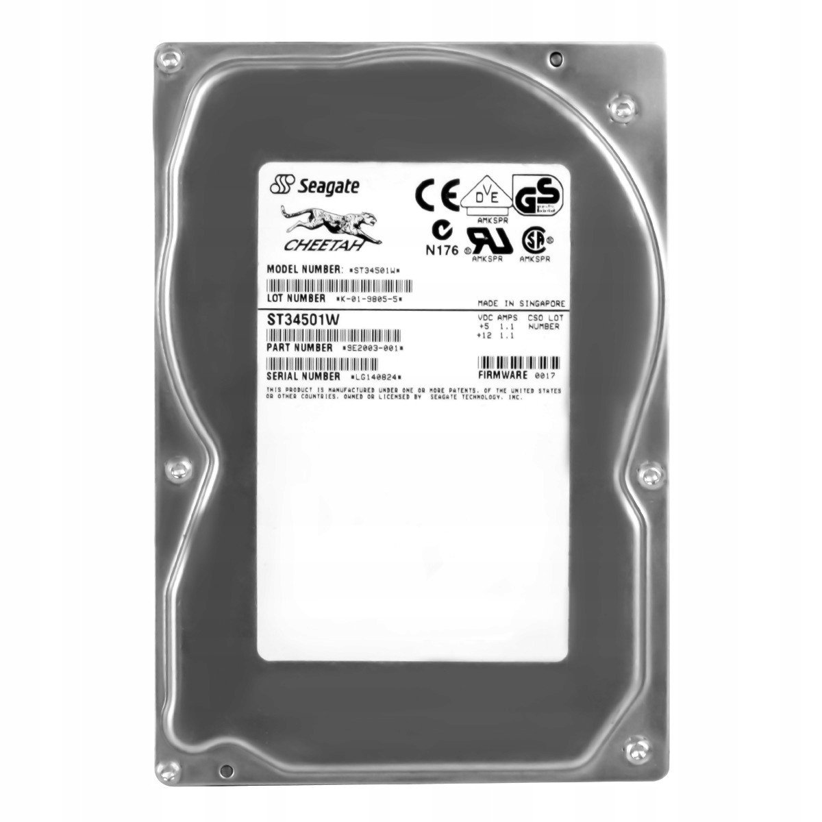 Seagate Cheetah 4,5GB 10K 1MB Scsi 3,5'' ST34501W