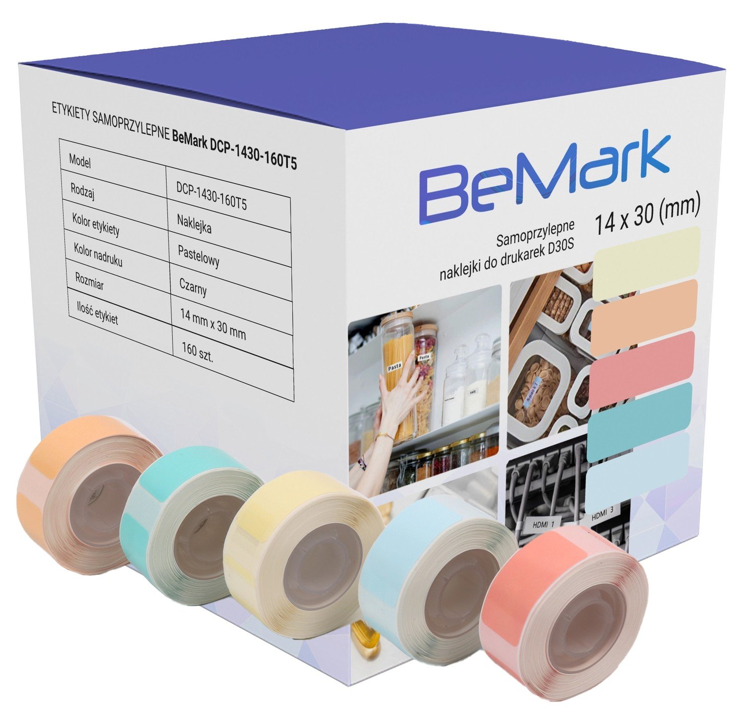 BeMark termální samolepky barva D30S 12x30mm x800