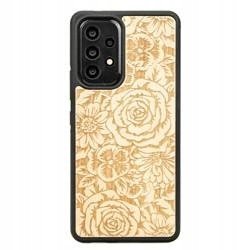 Dřevěné Pouzdro Na Samsung Galaxy A53 5G Růže Case