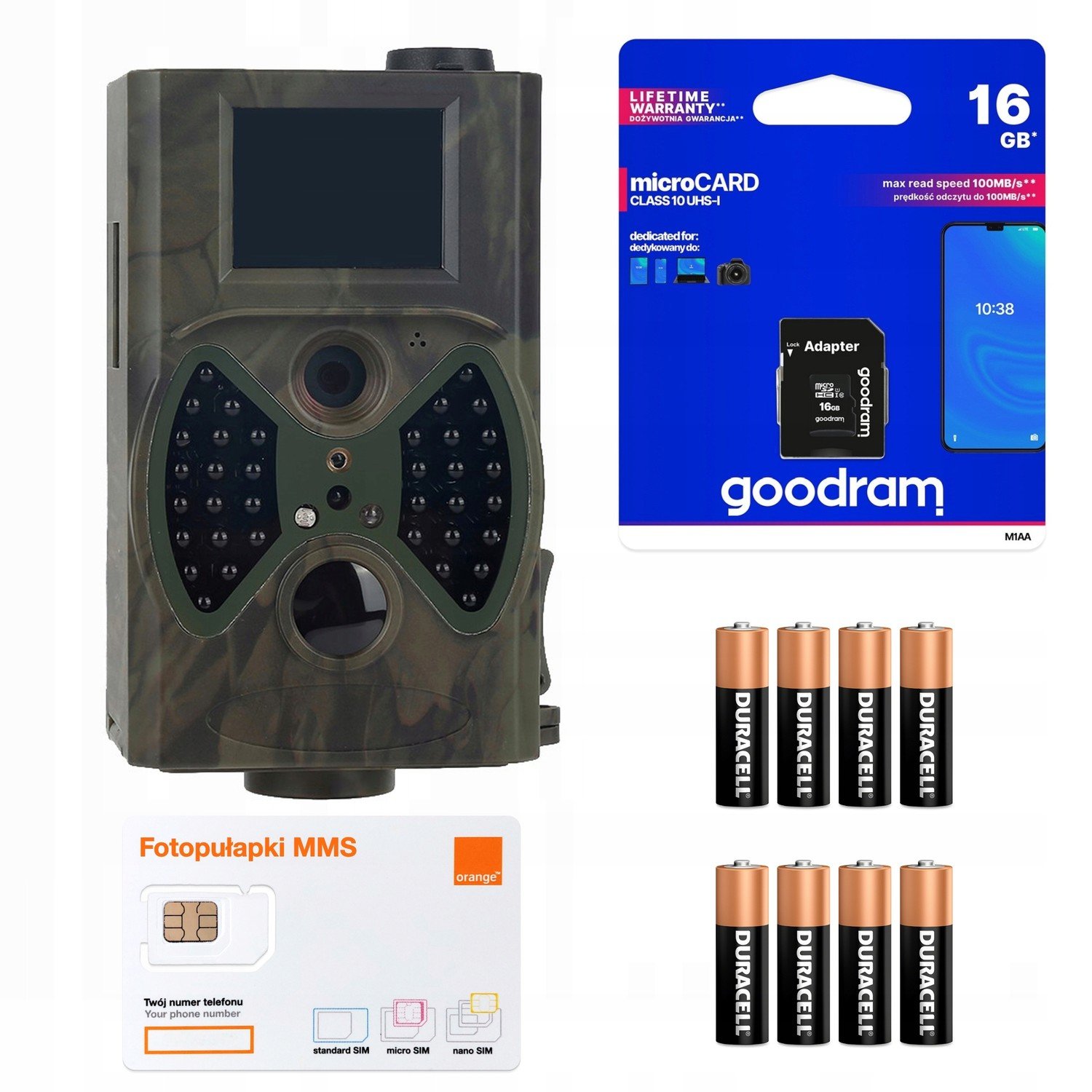 Fotopast HC300M Sim Sd GoodRam 16GB Duracell