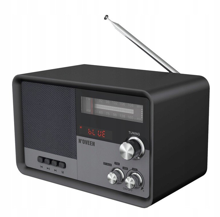 NoVEEN PR950 rádio dřevěné retro bluetooth Usb