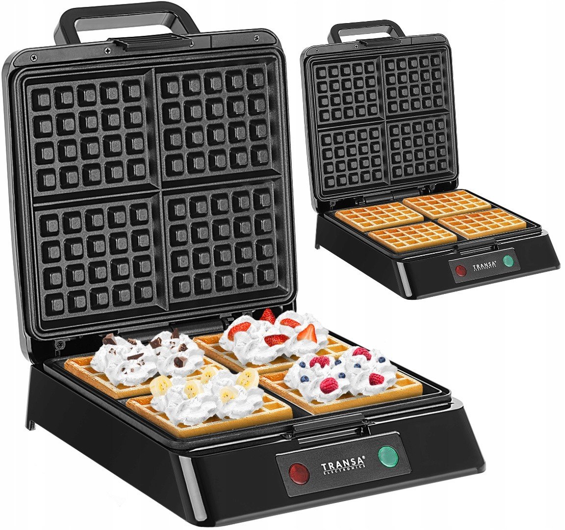 Gofrownica na 4 křupavé Gofry 1500W Moc