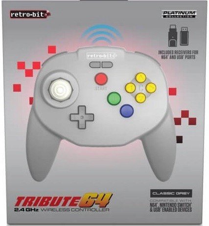 Retro-Bit Tribute64 2,4G Pad Pc Switch Nintendo 64