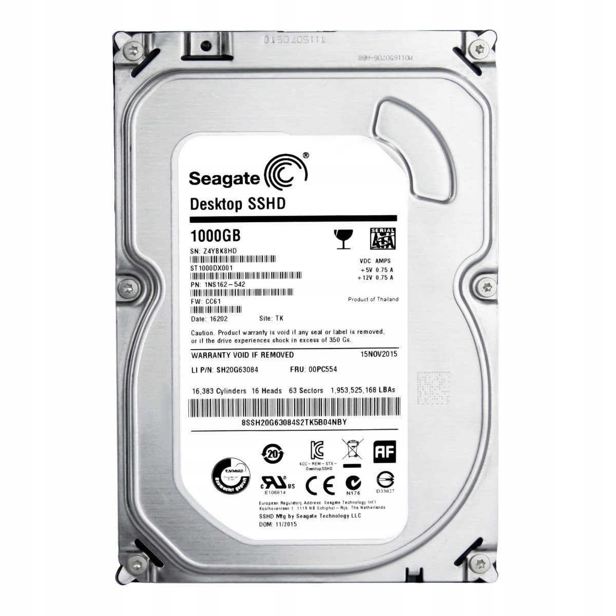 Lenovo 00PC554 1TB 7.2K Sata III 3.5'' ST1000DX001