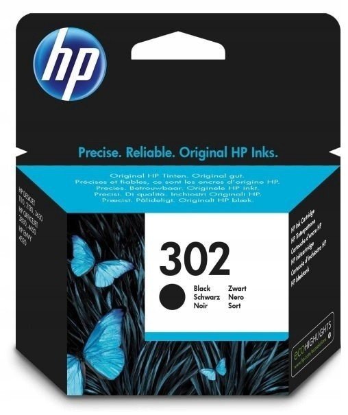 Originální černý inkoust Hp 302 F6U66AE Envy Deskjet