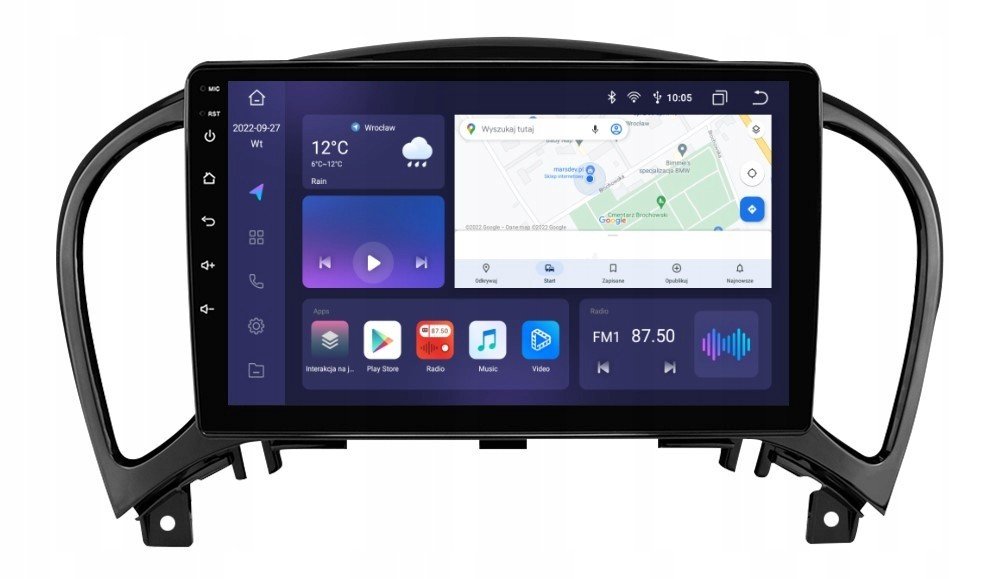 Rádio 2DIN Android Nissan Juke 6GB Dsp Carplay Lte