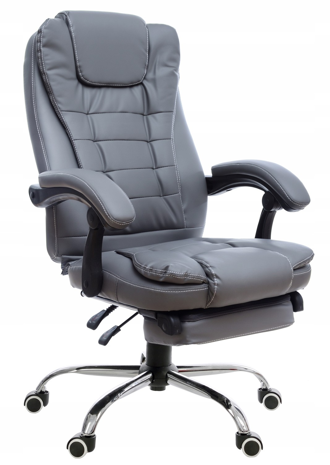 Nastavitelná kancelářská židle šedá FBK011 s podnožkou