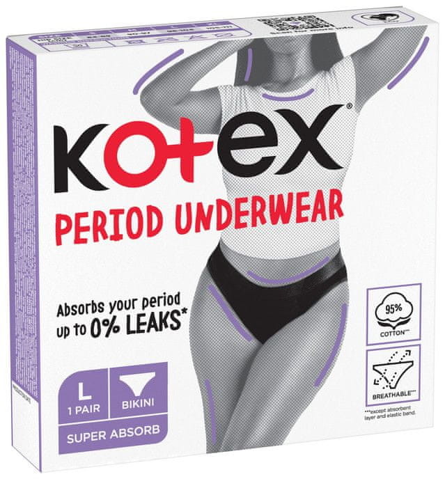Kotex Period Underwear menstruační kalhotky vel. L