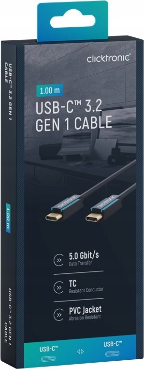 Clicktronic Usb-c kabel Usb-c 3.2 Gen1 1m