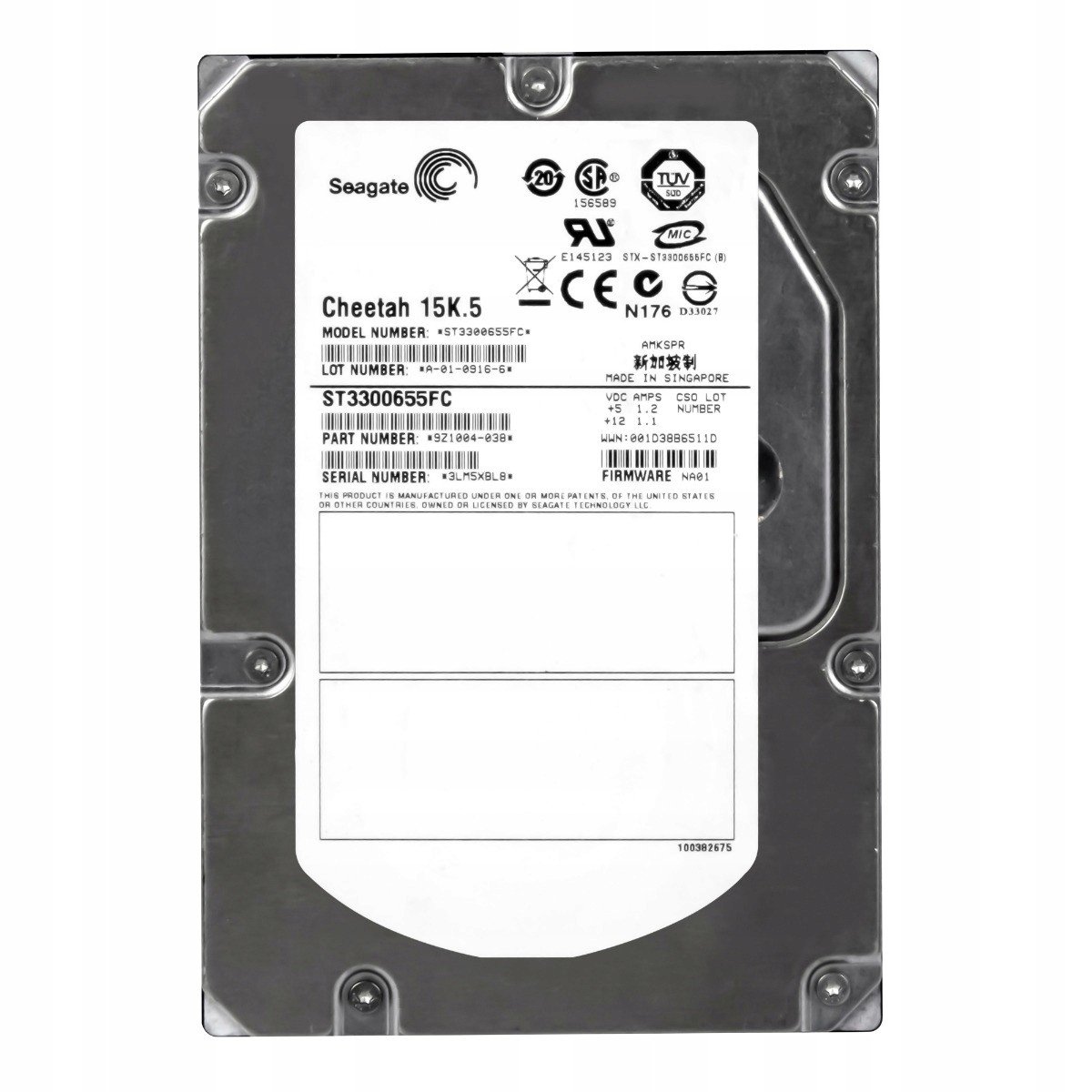 Seagate 15K,5 300GB 15K 16MB Fc 3,5'' ST3300655FC