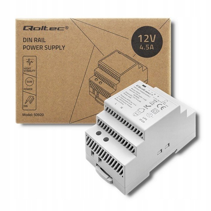 Qoltec Napájecí adaptér na Din lištu 60W 24V 2.5A