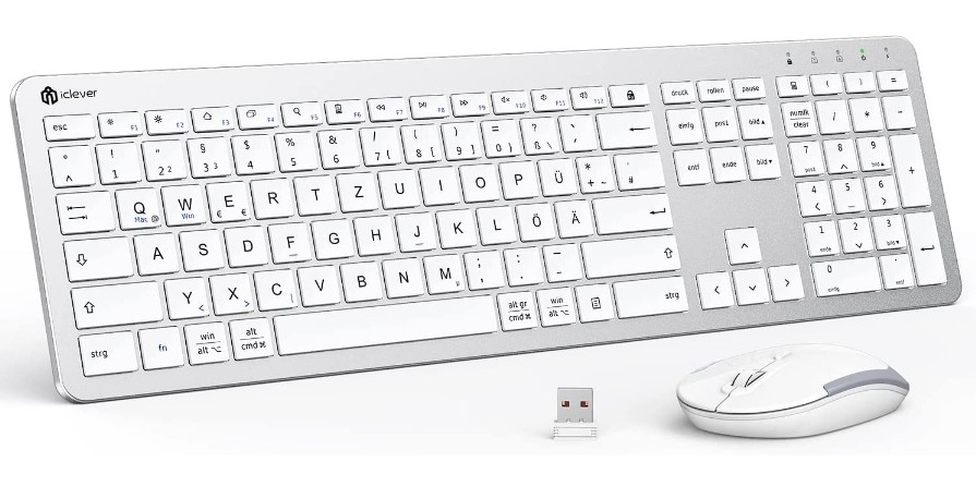iClever bezdrátová klávesnice a myš Německo