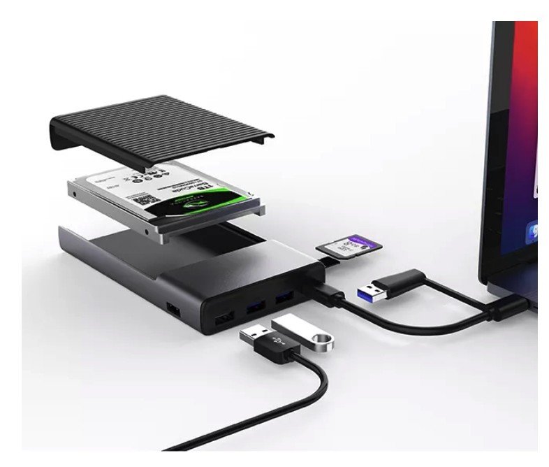 Usb-c Pouzdro na Usb Sd/tf TimeMachine Hub disk