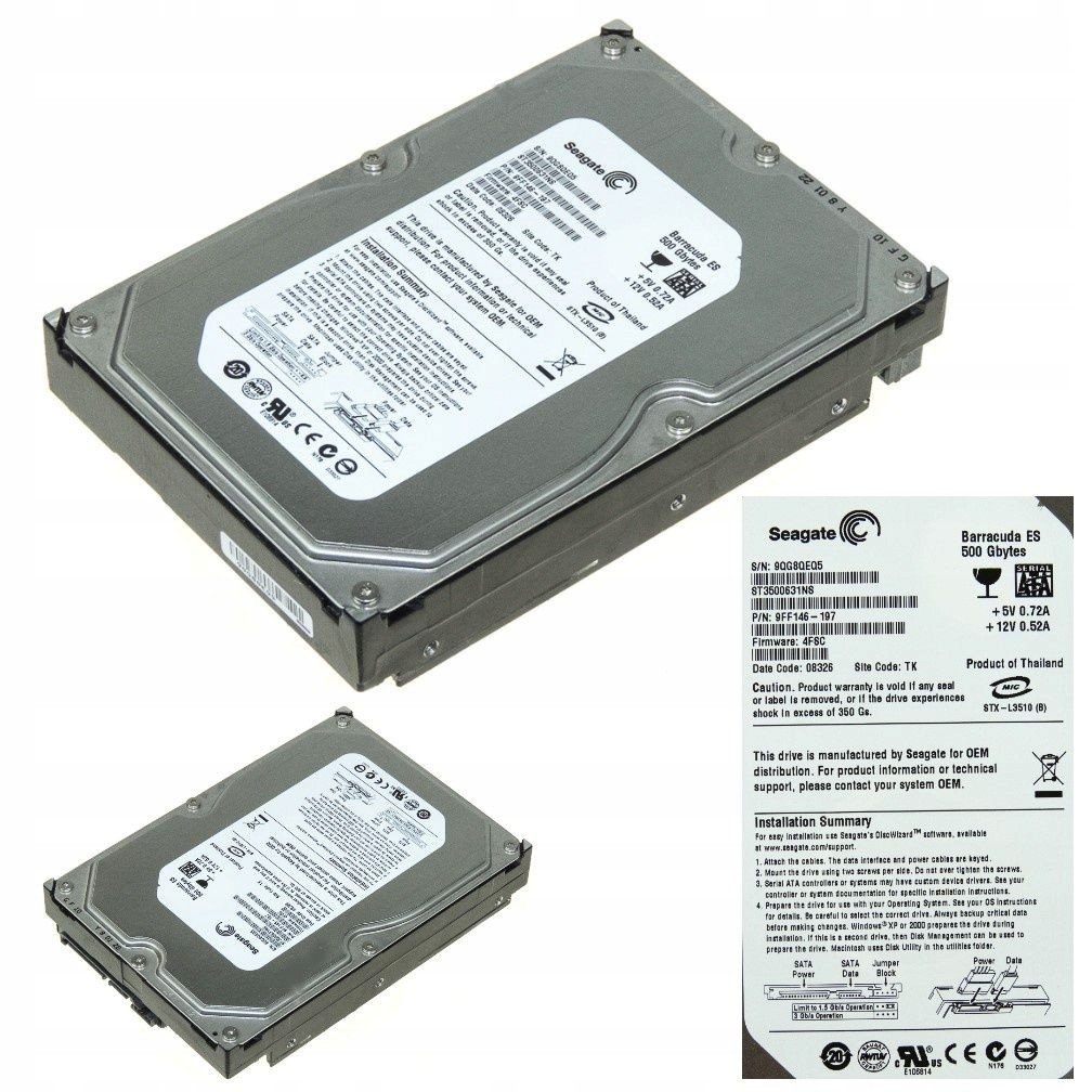 Seagate ST3500631NS 500GB 7.2K 3.5'' Barracuda Es