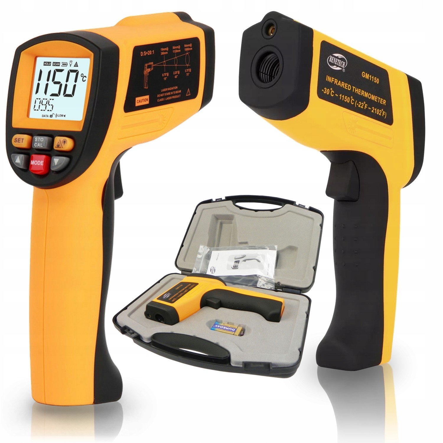 Pyrometr Bezkontaktní Laserový Teploměr -30 +1150