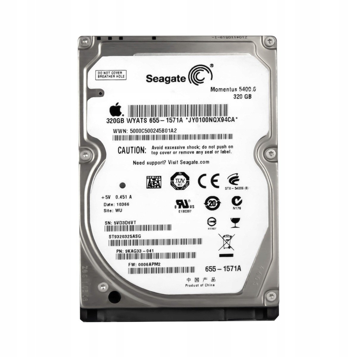 Seagate 320GB 5.4k 8MB Sata II 2.5'' ST9320325ASG