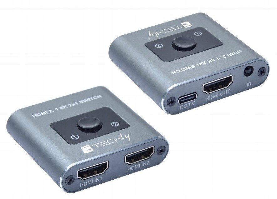 2-Port Switch Hdmi 2.1 8K 2x1 s Ir dálkovým ovládáním